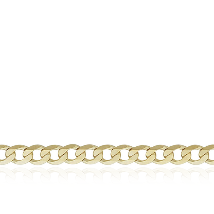 9 carat yellow gold curb chain necklace