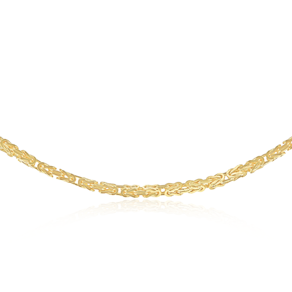 9ct Yellow Gold Mini Square Byzantine Chain