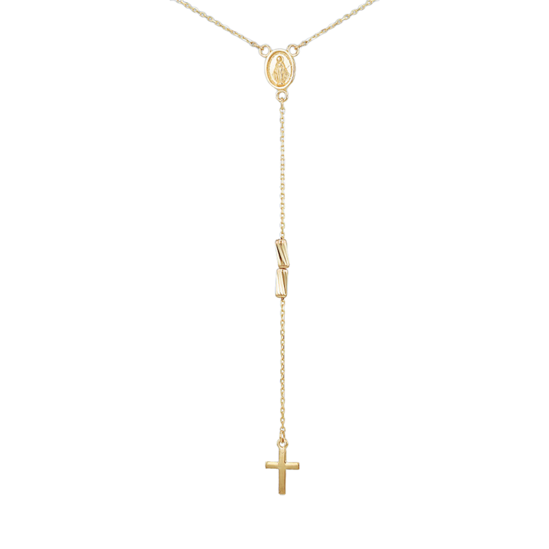 9ct Yellow Gold Rosary Necklet