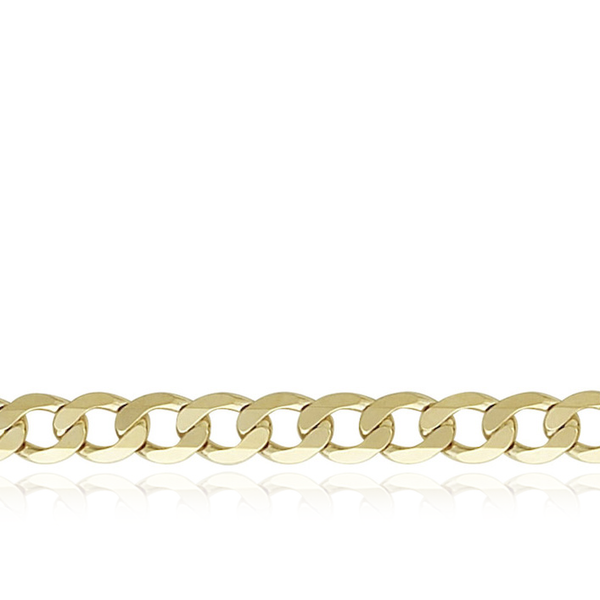 9 carat yellow gold curb chain bracelet