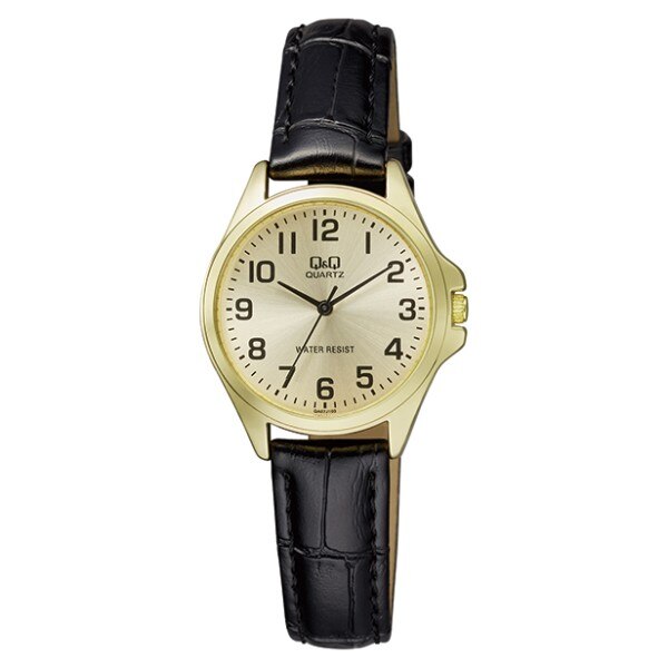 Q&Q BLACK & GOLD WATCH