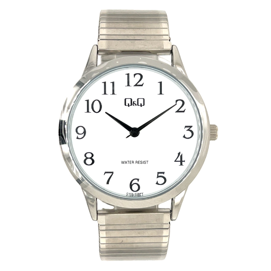 Q&Q WHITE STEEL WATCH