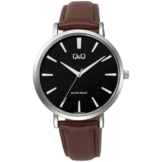 Q&Q BLACK & BROWN WATCH