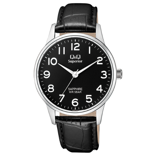 GENTS CHROME AND BLACK WATCH