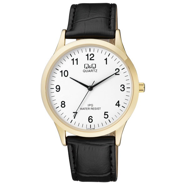 Q&Q BLACK & GOLD WATCH