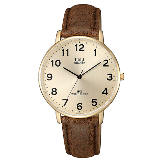 Q&Q BROWN & GOLD WATCH