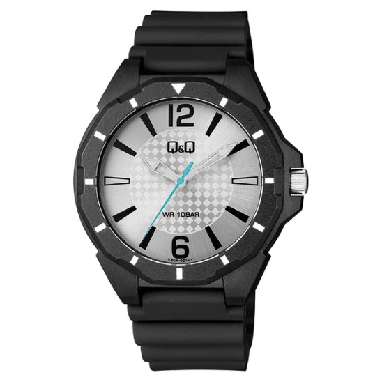 Q&Q BLACK RUBBER WATCH