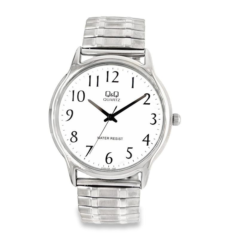 Q&Q WHITE STEEL WATCH