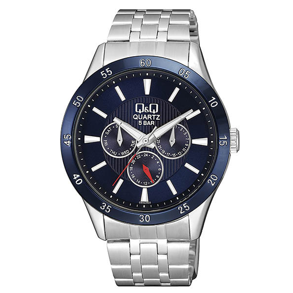 GENTS BLUE FACE, STAINLESS STEEL BCT WATCH