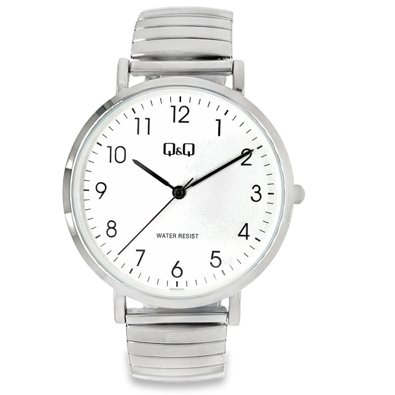 GENTS CHROME EXPANDABLE BCT, WHITE FACE WATCH