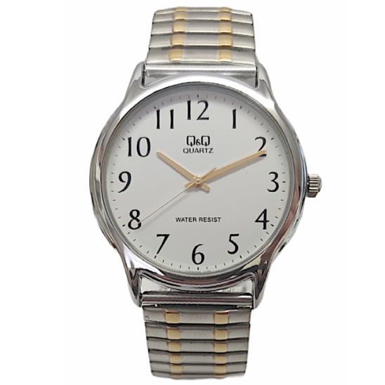 Q&Q GOLD, SILVER & WHITE WATCH