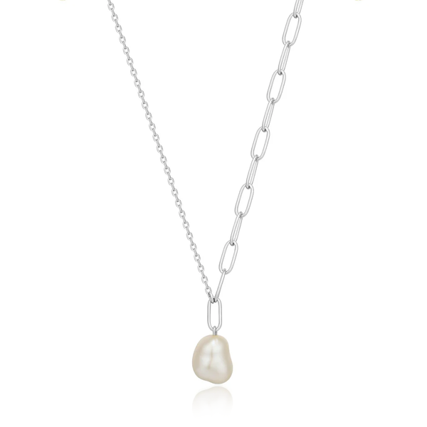Ania Haie Silver Pearl Necklace
