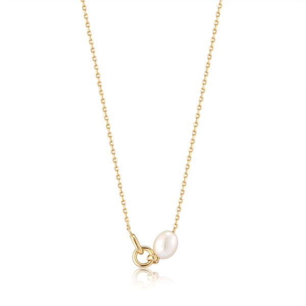 Ania Haie "Gold Pearl Link Chain" Necklace