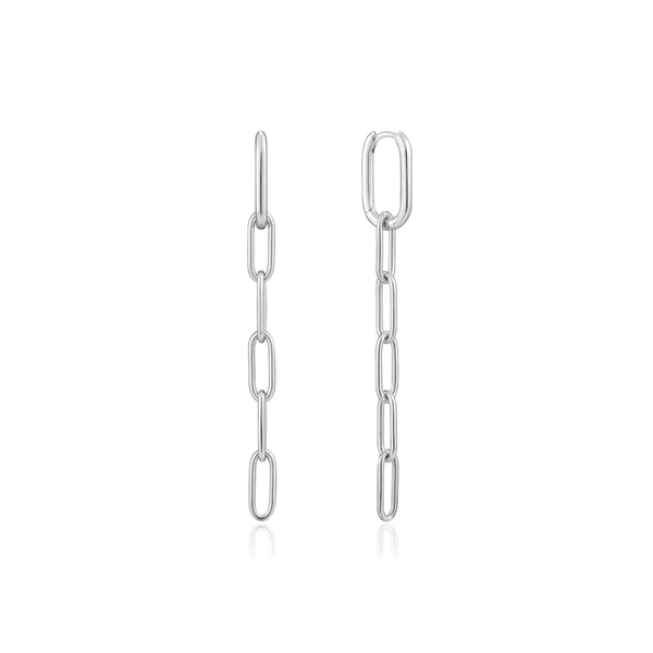 Ania Haie "Silver Cable Link Drop" Earrings