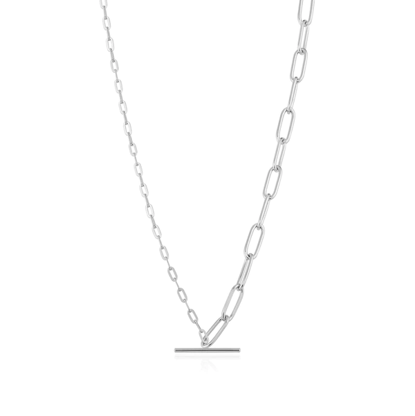 Ania Haie "Silver Mixed Link T-bar" Necklace