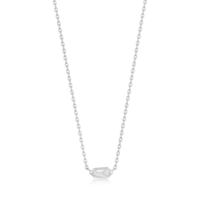 Ania Haie "Silver Sparkle Emblem Chain" Necklace