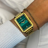 CLUSE Gift Box Malachite GOLD FLUETTE WATCH