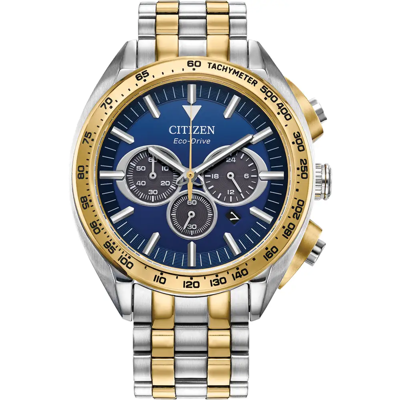 Citizen silver tone chronograph watch sale