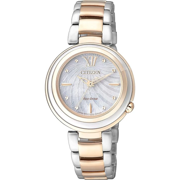 CITIZEN MIX steel gold PEARL dial WATCH