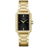 CLUSE Black Fluette Gold Watch