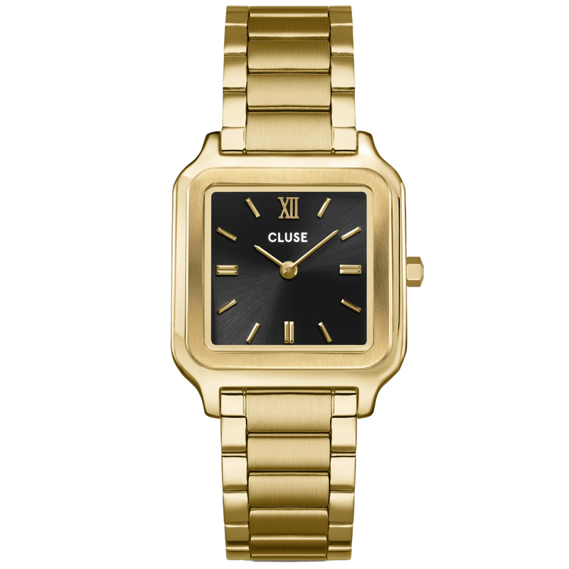 CLUSE Black Gracieuse Gold Watch