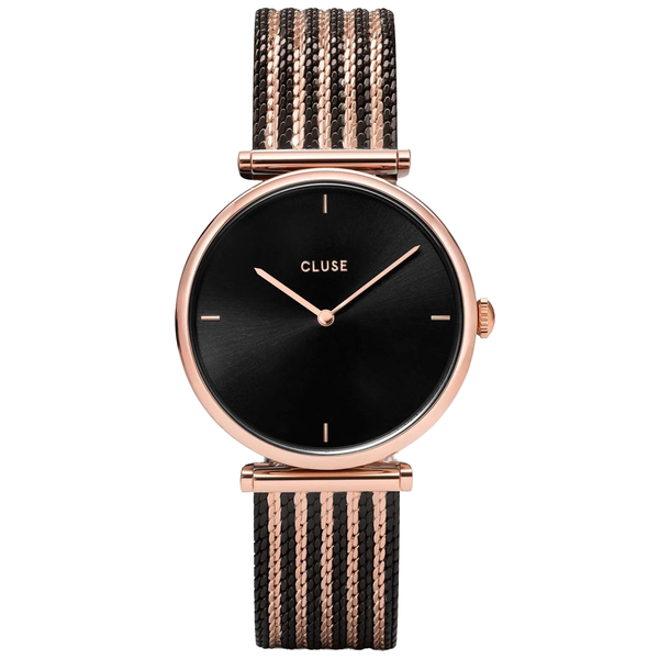 CLUSE Black Triomphe Rose Gold Watch