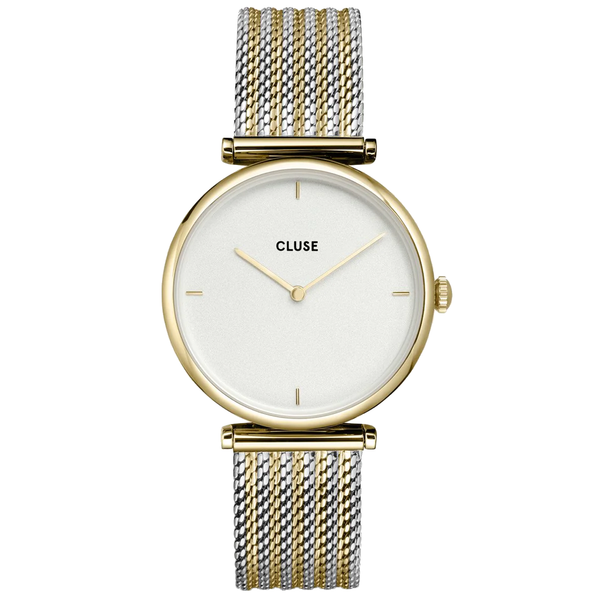 CLUSE WHITE & GOLD TRIOMPHE WATCH