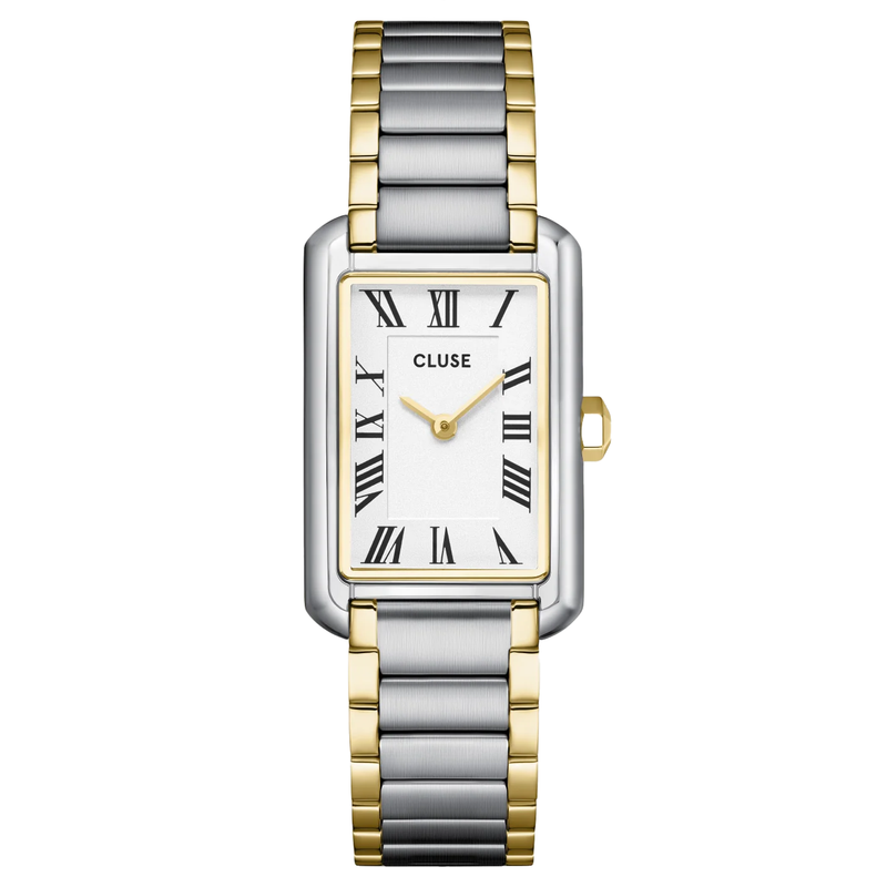 CLUSE Belisenna White Two-Tone Steel Watch