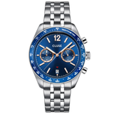 CLUSE Blue Steel Aravis Dual Timer Watch