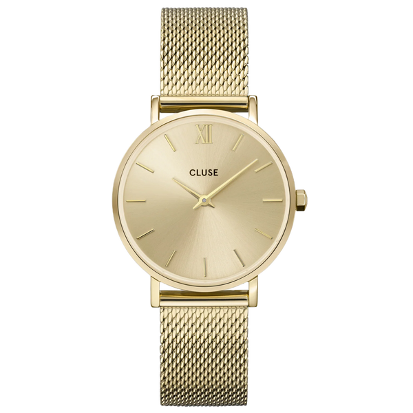 CLUSE Full Gold Minuit Mesh Watch
