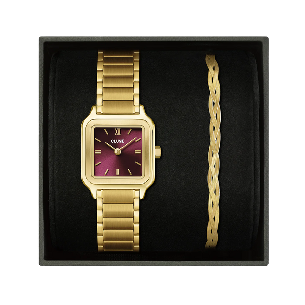CLUSE Gift Box Dark Cherry Gracieuse Petite Watch & Bracelet