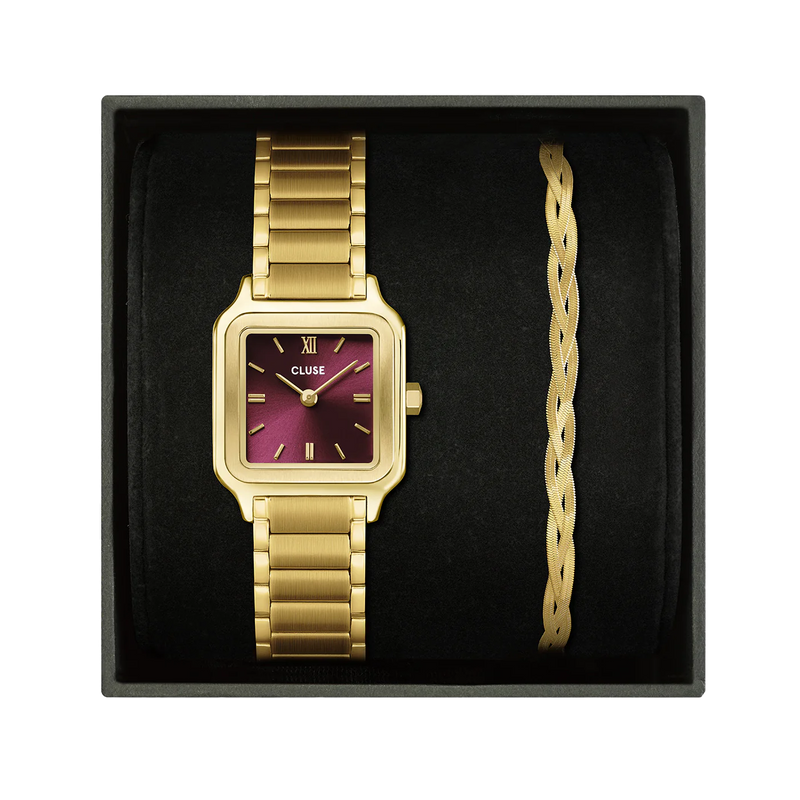 CLUSE Gift Box Dark Cherry Gracieuse Petite Watch & Bracelet