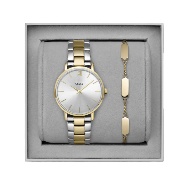 CLUSE Gift Box Two-Tone Minuit Watch & Bracelet