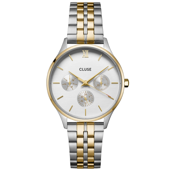 CLUSE Two-Tone Minuit Multifunction Steel Watch