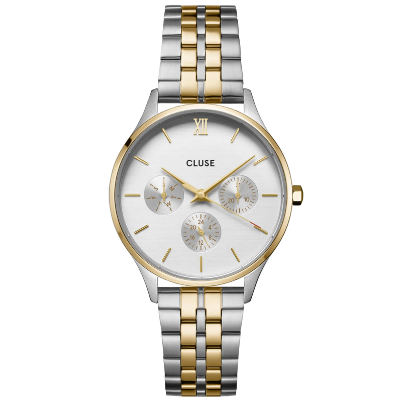 CLUSE Two-Tone Minuit Multifunction Steel Watch