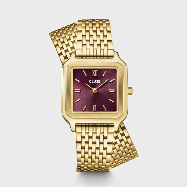 CLUSE Wine & Gold Gracieuse Double Steel Watch
