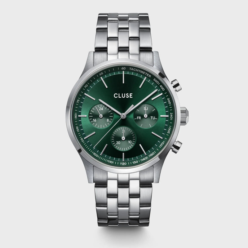 CLUSE GREEN SILVER Anthéor Multifunction WATCH