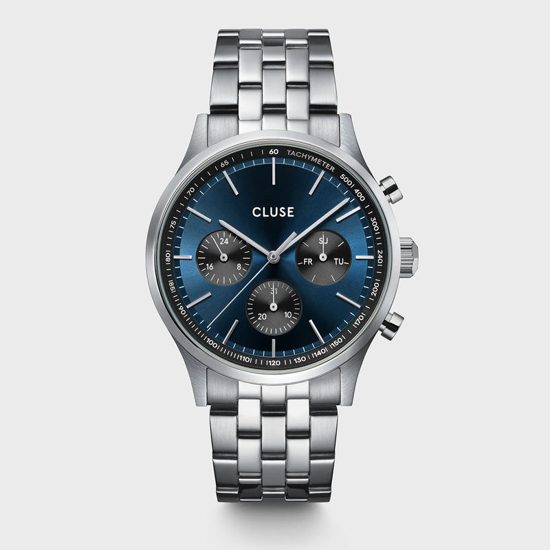CLUSE BLUE SILVER Anthéor Multifunction WATCH