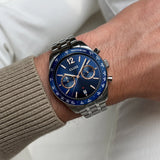 CLUSE Blue Steel Aravis Dual Timer Watch