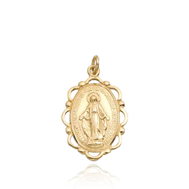 9K Gold Miraculous Medal