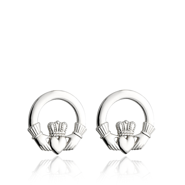 sterling silver claddagh earrings studs