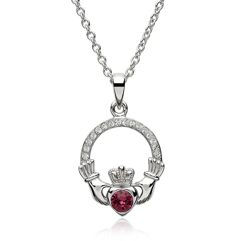 Claddagh FEBRUARY Birthstone Necklace