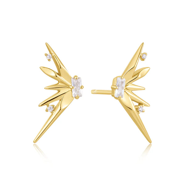 Ania Haie "Gold Statement Spike Stud" Earrings