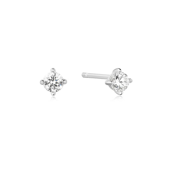 ANIA HAIE "Silver Solitaire Studs" EARRINGS