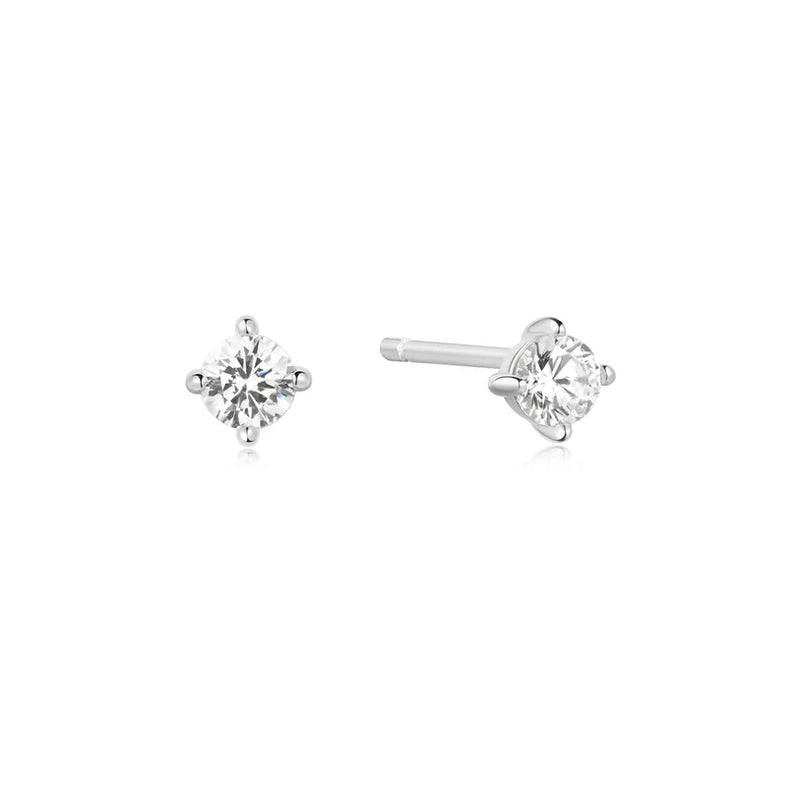 ANIA HAIE "Silver Solitaire Studs" EARRINGS