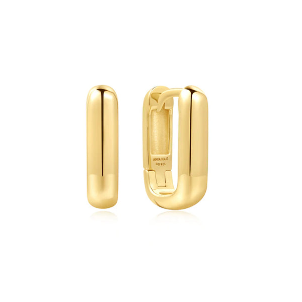 Ania Haie "Gold Dome Oval Huggies" Earrings