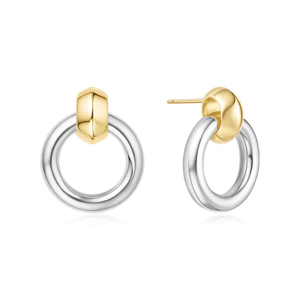 Ania Haie "Gold Two-Tone Hoop" Earrings