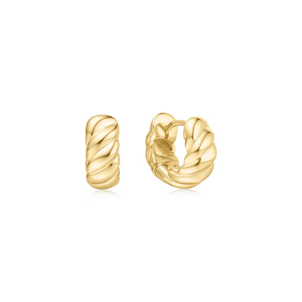 Ania Haie "Gold Bold Small Huggie Hoop" Earrings