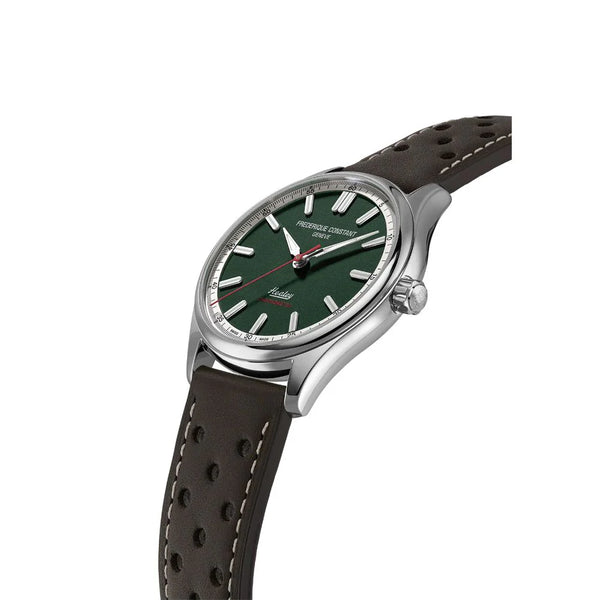 Frederique Constant VINTAGE RALLY HEALEY AUTOMATIC leather strap bracelet steel case green dial Watch Set