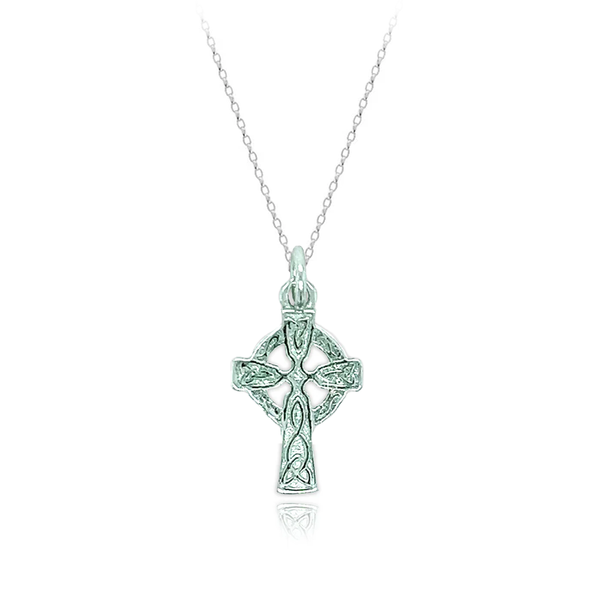 First Communion Sterling Silver Celtic Cross Necklace